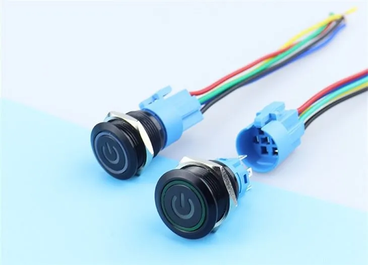 Công tắc nút bấm vòng Hợp kim nhôm 1NO1NC